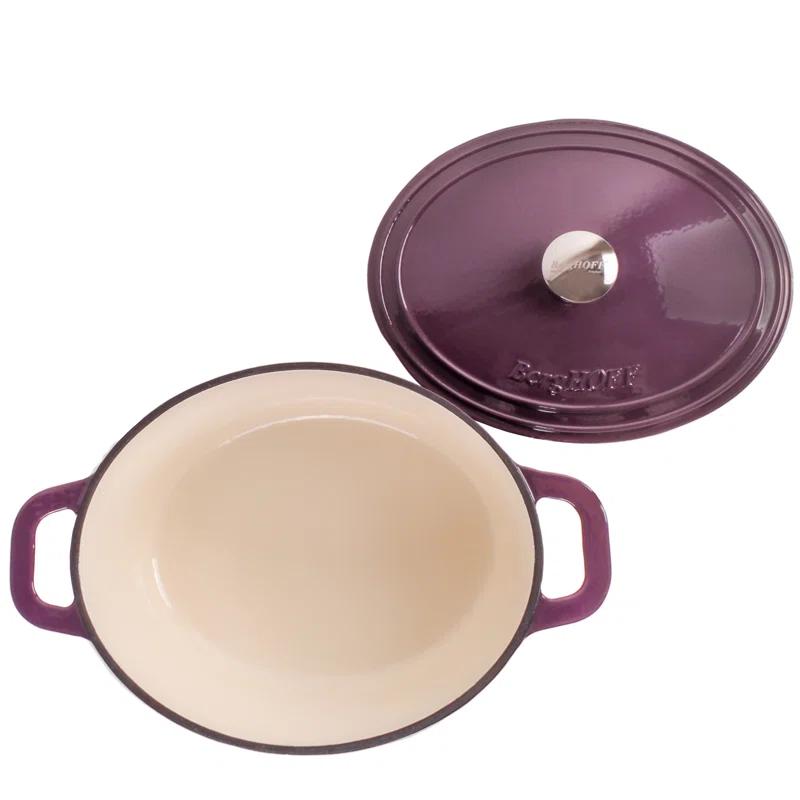 BergHOFF BergHOFF Neo 5Pc Cast Iron Set: 5Qt and 8Qt Covered Dutch Ovens and 10" Fry Pan
