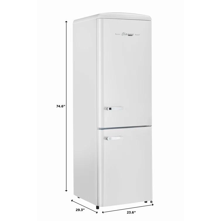 Unique Appliances Classic Retro 23.6" Frost-Free 11.7 cu. ft. Energy Star Certified Bottom Freezer Refrigerator UGP-330L W AC