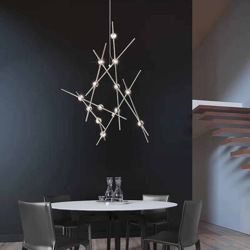 SONNEMAN Constellation® 13 - Light Dimmable LED Sputnik Modern Linear Chandelier