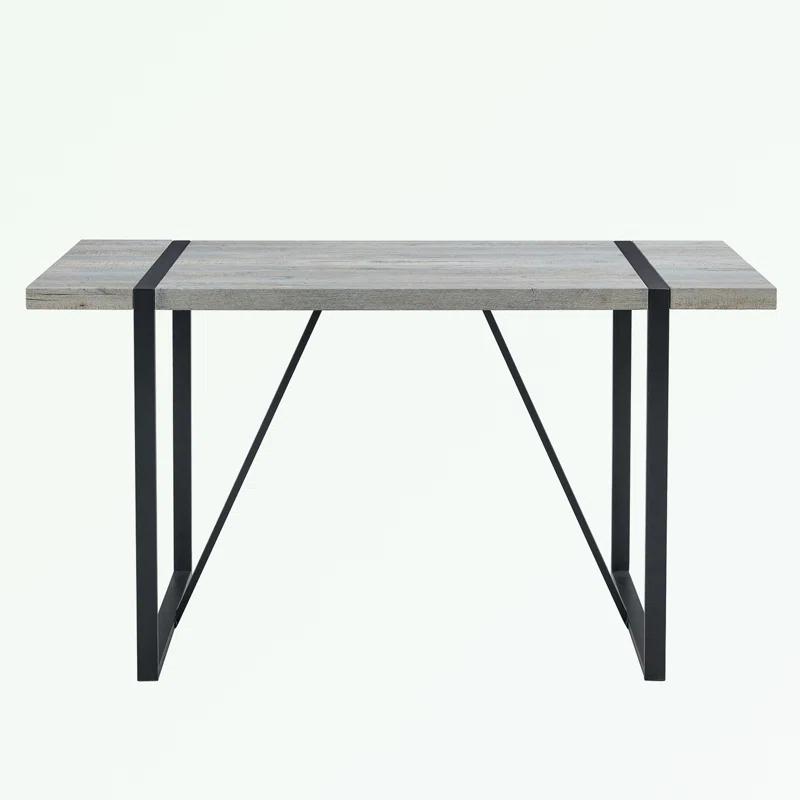 Rectangular Dining Table with MDF tabletop and metal legs