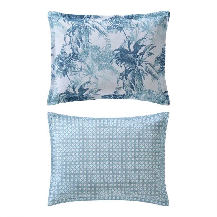 Tommy Bahama Home Tommy Bahama Legacy Palms Cotton Reversible Blue Comforter Set