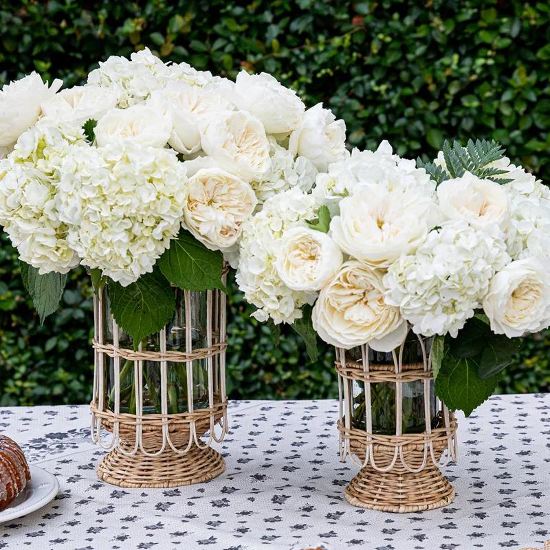 Juliska Provence Rattan Hurricane - Whitewash