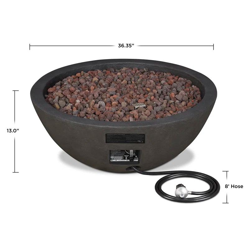 Fernanda Fire Bowl - Shale / Round