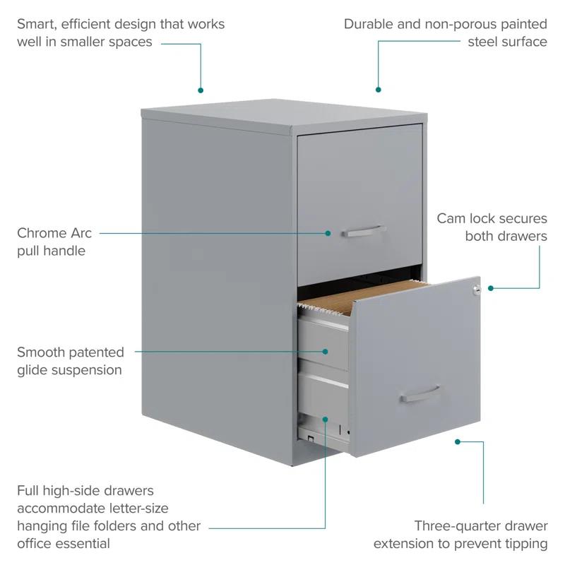 Lorell Soho 2-Drawer File Cabinet