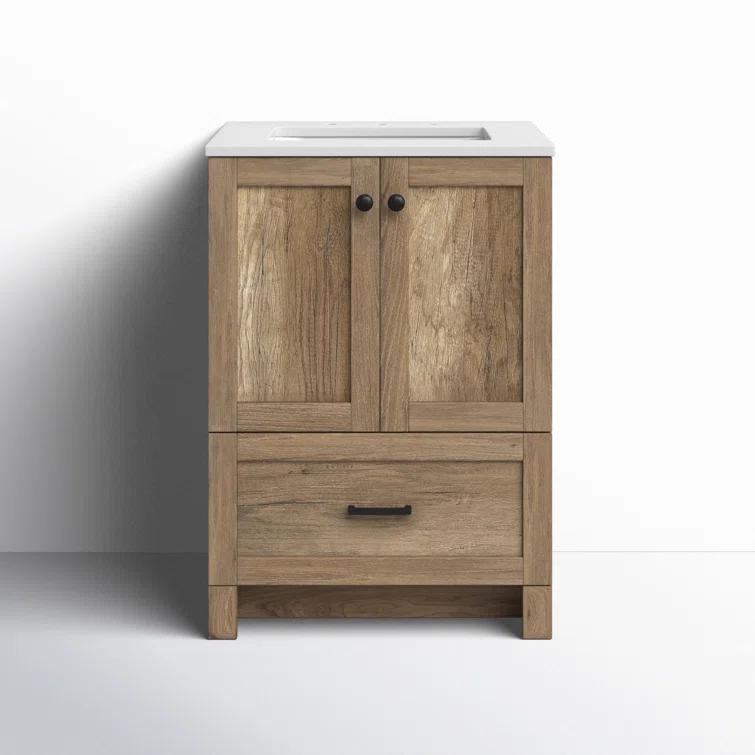 Lark Manor™ Soma 24'' Single Bathroom Vanity with Engineered Marble Top