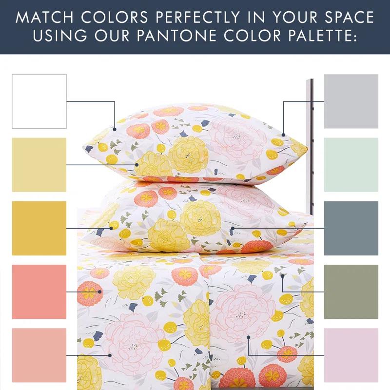 Where the Polka Dots Roam Microfiber Floral Fitted Sheet