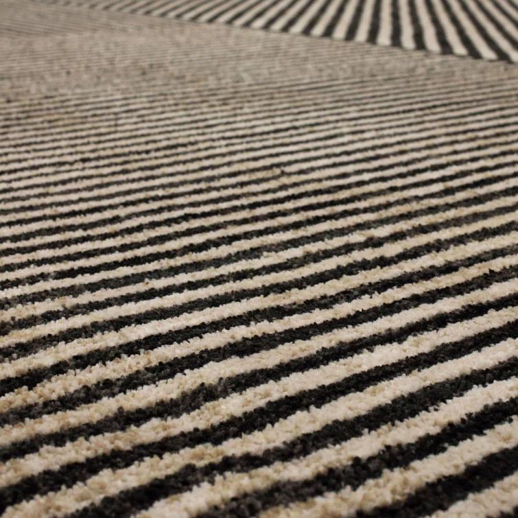 Bobby Berk Home Linea Geometric Striped Woven Polyester Area Rug