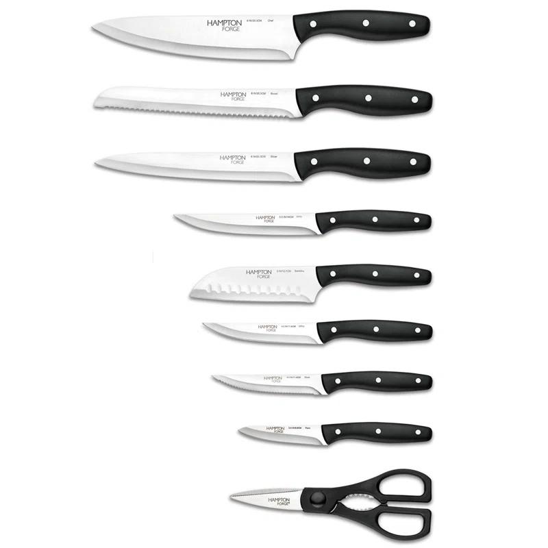 Hampton Forge Rochester - 15 Piece Knife Block Set, Full Tang, Triple Rivets & Reviews | Wayfair