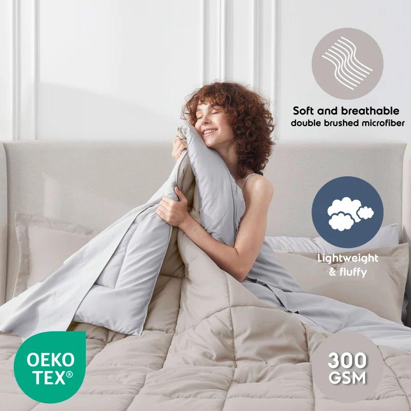 Bed-in-A-Bag Reversible Comforter Set with Bed Sheets