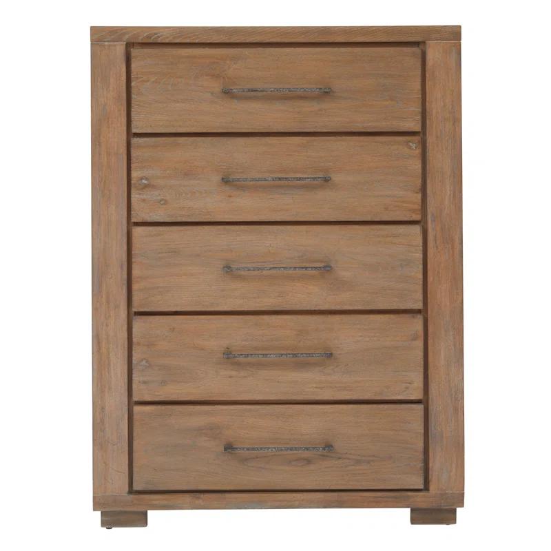 Dick Idol Collection Driftwood Transitional 5-Drawer Vertical Chest