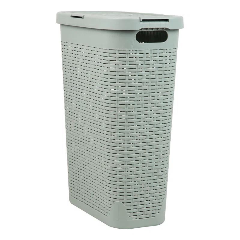 Mind Reader Mind Reader 50L Slim Laundry Hamper, Clothes Basket, Lid, Plastic