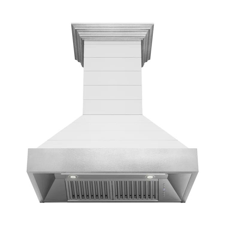 ZLINE ZLINE 36 in. Designer Series Satin Stainless Steel Convertible Vent Wall Mount Range Hood 8KBS-36