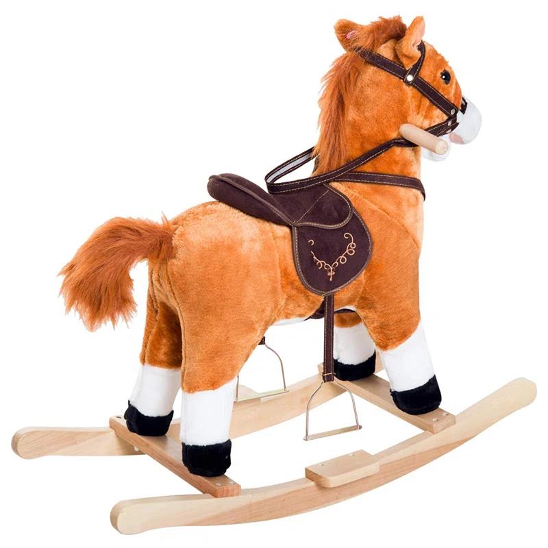 Qaba Kids Plush Toy Rocking Horse