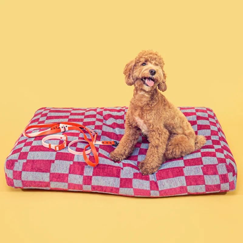 Mabel Designer Modern Ultra Soft Reversible Plush Rectangular Pet Bed with Washable Cover