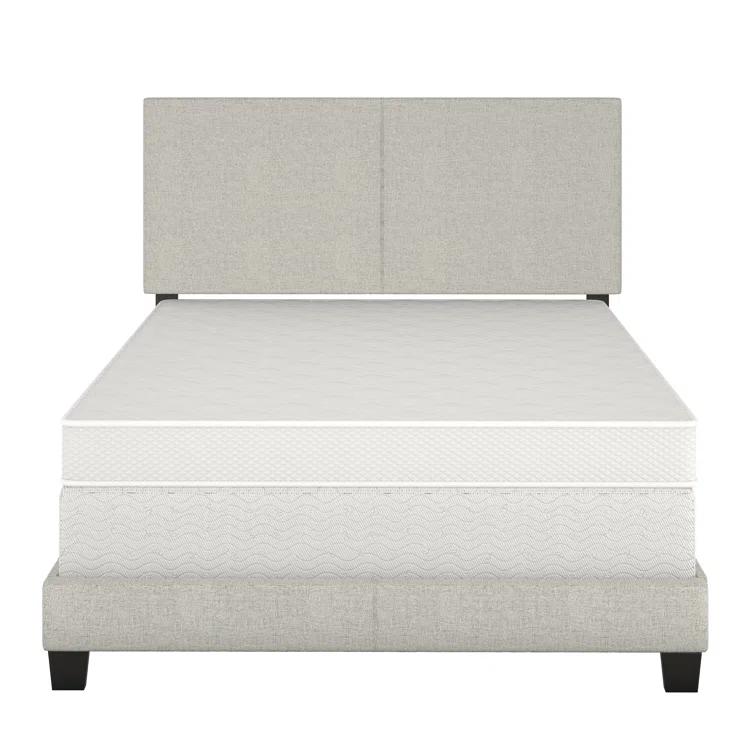 Boyd Sleep Boyd Sleep Milan Linen Fabric Upholstered Platform Bed Frame w/Adjustable Height Headboard, Strong Wood Slat Support, Box Spring/Foundation Required, Easy Effortless Assembly