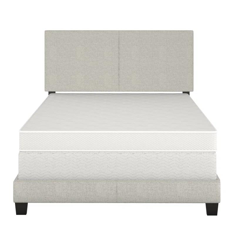 Boyd Sleep Boyd Sleep Milan Linen Fabric Upholstered Platform Bed Frame w/Adjustable Height Headboard, Strong Wood Slat Support, Box Spring/Foundation Required, Easy Effortless Assembly