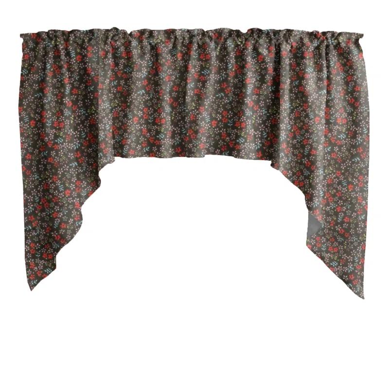 lovemyfabric Small Flowers Allover Print Swag Window Valance