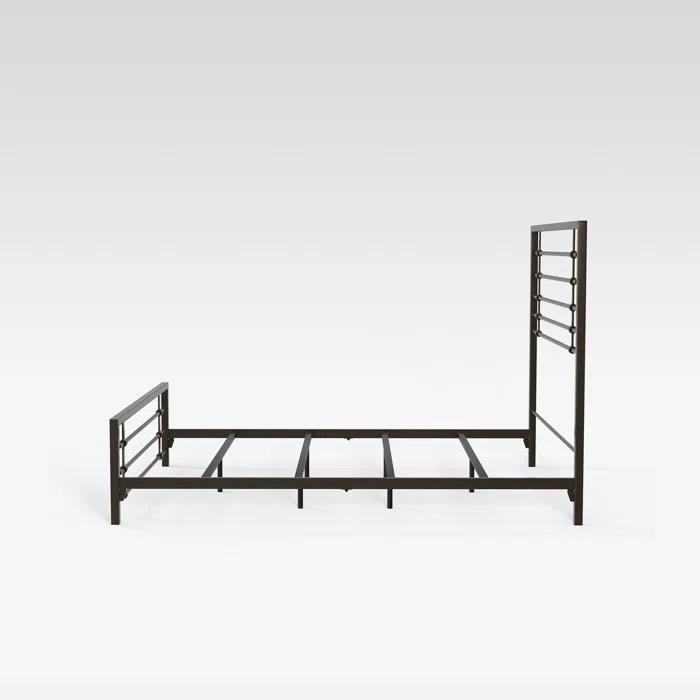 17 Stories Mcintosh Industrial Metal Snap Assembled Bed Frame