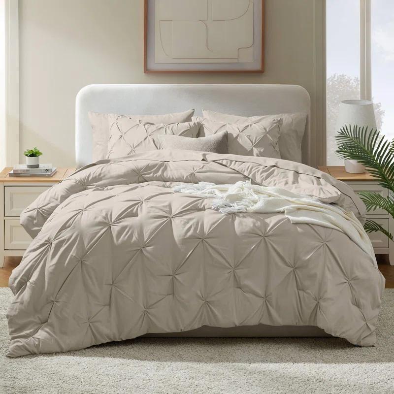 Bed-in-A-Bag Pleated Comforter Set with Bed Sheets
