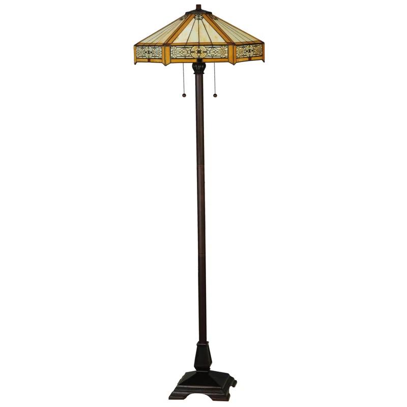 Meyda Lighting Meyda Tiffany & Stained Glass 62'' Mahogany Bronze Traditional Floor Lamp