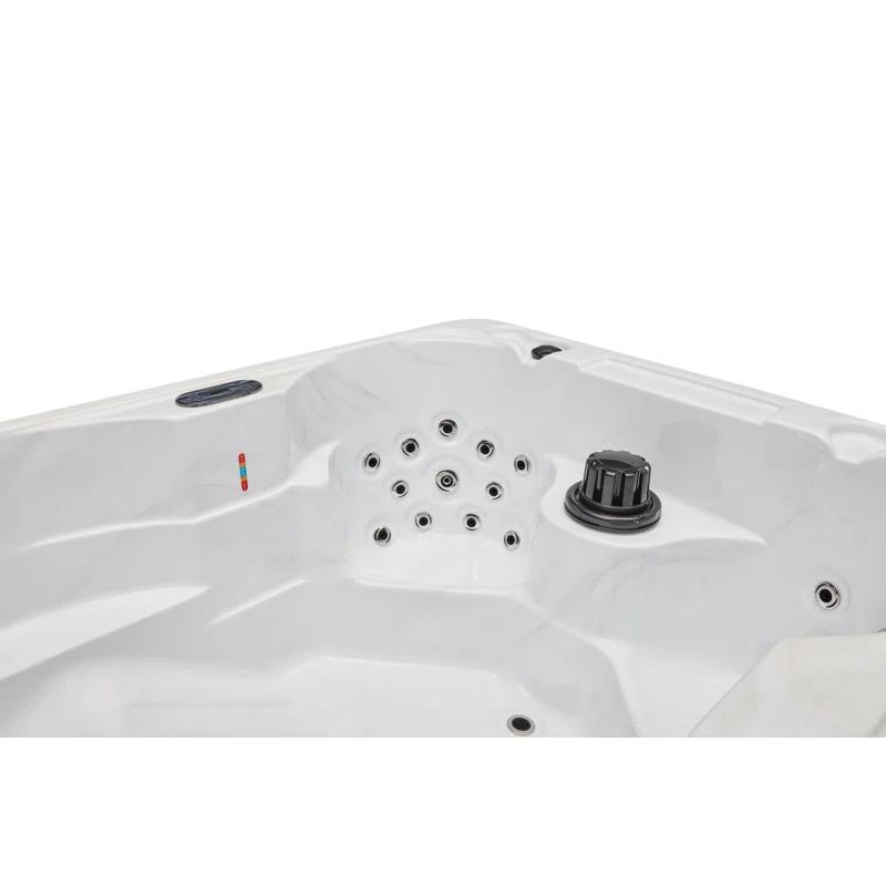 Luxury Spas Luxury Spas 4 - Person 39 - Jet Acrylic Rectangular Standard Hot Tub with Ozonator in Gray