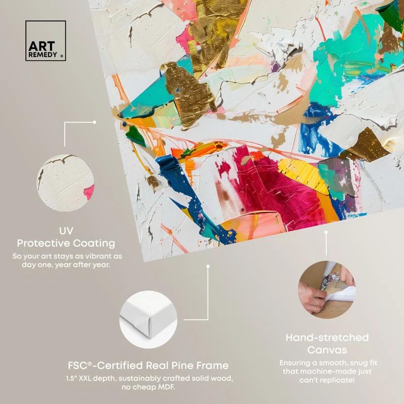 Art Remedy Bright Prism Minimalist Collage Style Wall Art by Art Remedy