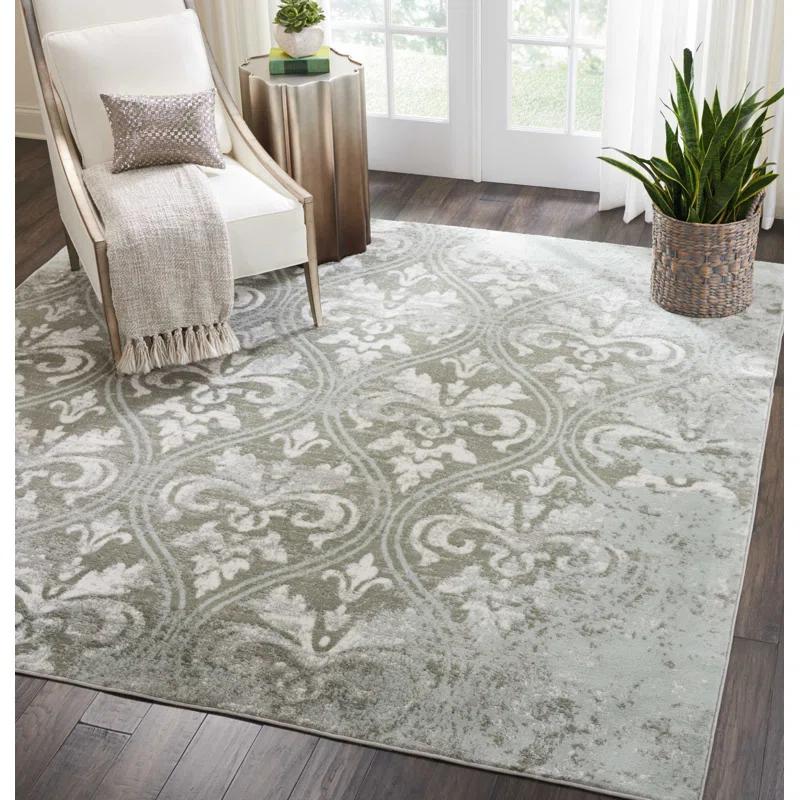 Ophelia & Co. Mccay Abtract Neutral Gray Area Rug