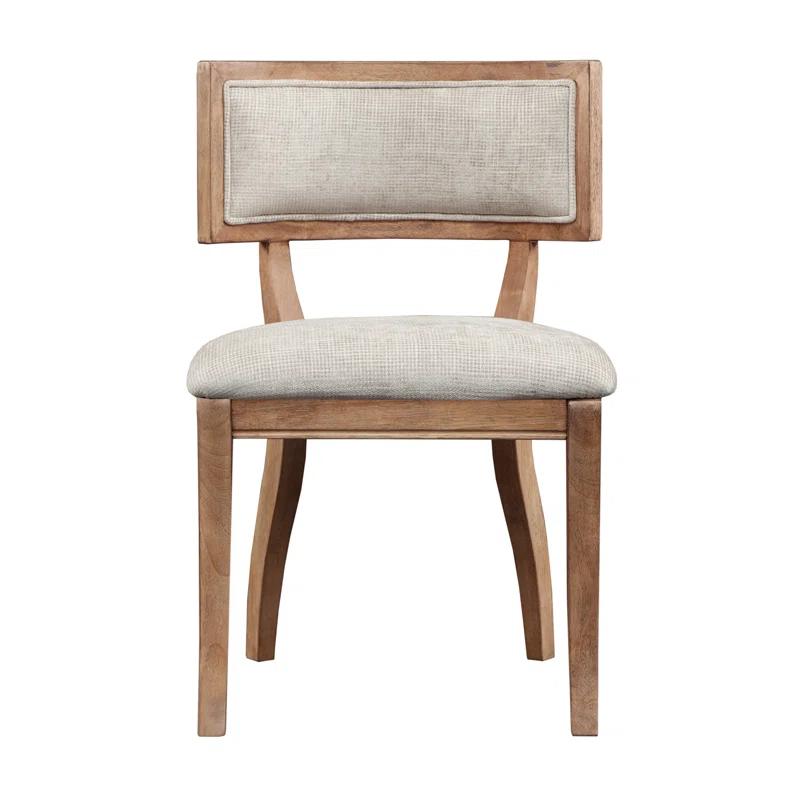 Madison Park Signature Marie Upholstered Split-Back Dining Chairs with Curved Wood Frame (Set of 2) (Set of 2)