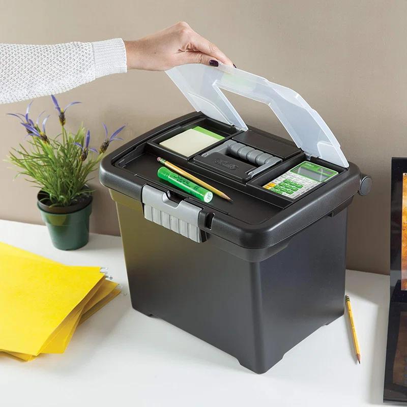 Sterilite Portable Lockable File Plastic Box Set (Set of 8)