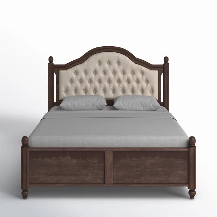 Lark Manor™ Amilio Queen Size Upholstered Bed Solid Wood Platform