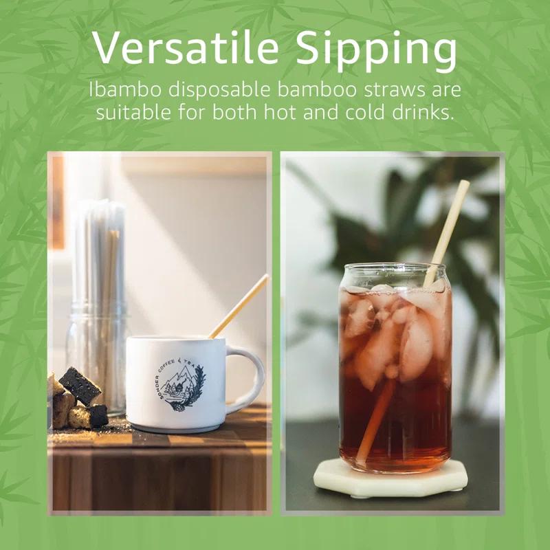Ibambo Bamboo Straws - Disposable Eco-Friendly Sippers