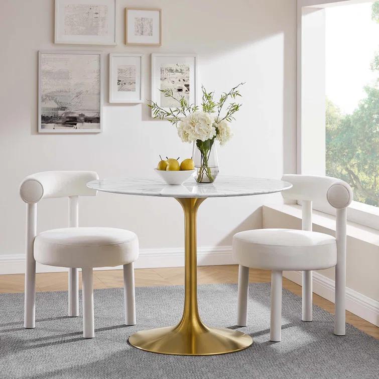 Modway Modway Lippa Oval Artificial Marble Dining Table