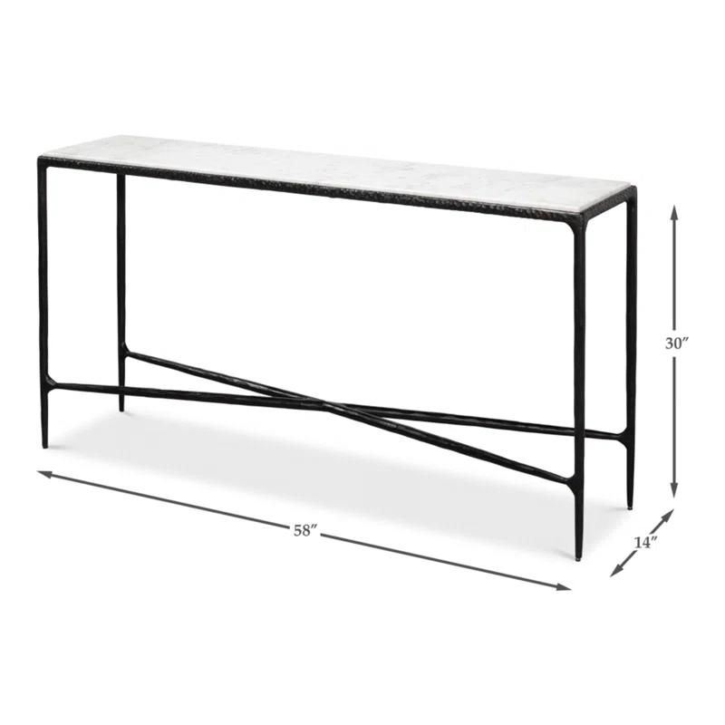 Sarreid Ltd Dakor 58'' Marble Top Console Table