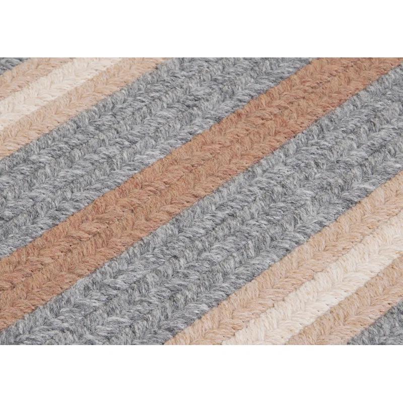 Highland Dunes Winkel Striped Brown/Gray Area Rug