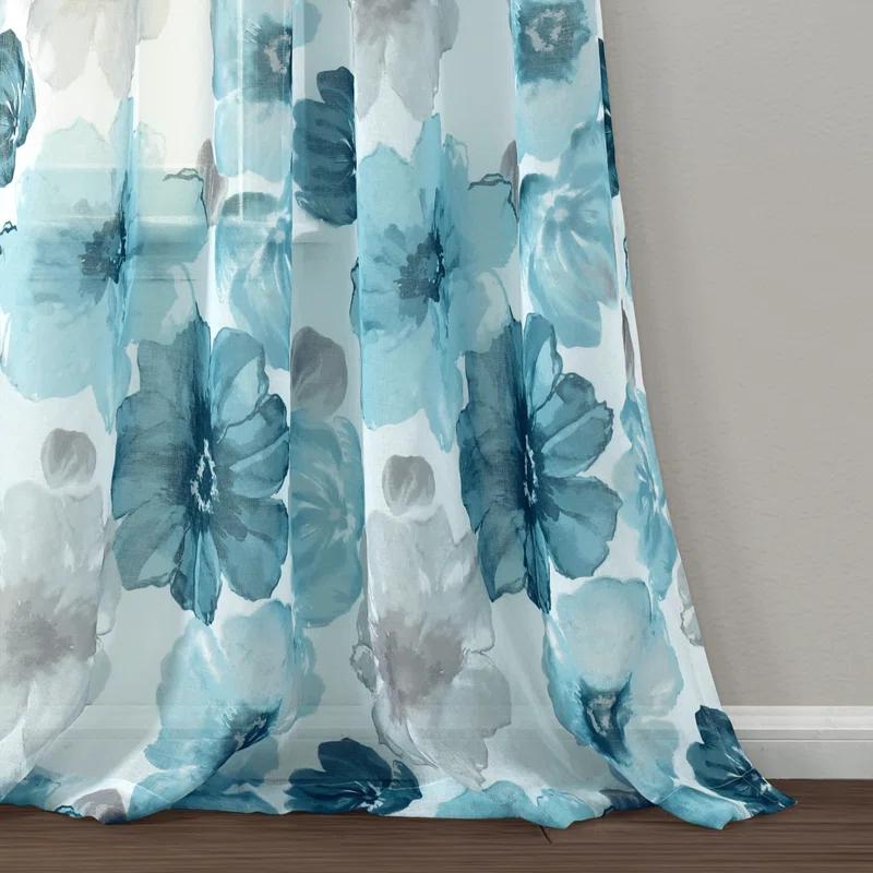 Lush Decor Leah Polyester Sheer Curtain Pair (Set of 2)
