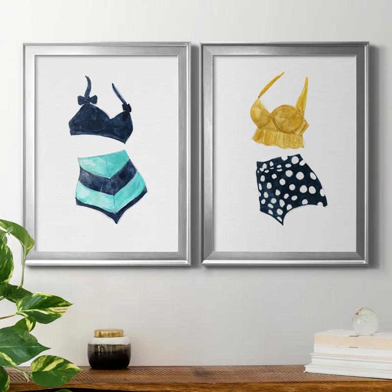 " Vintage Swimwear III " 2 - Pieces (Set of 2)