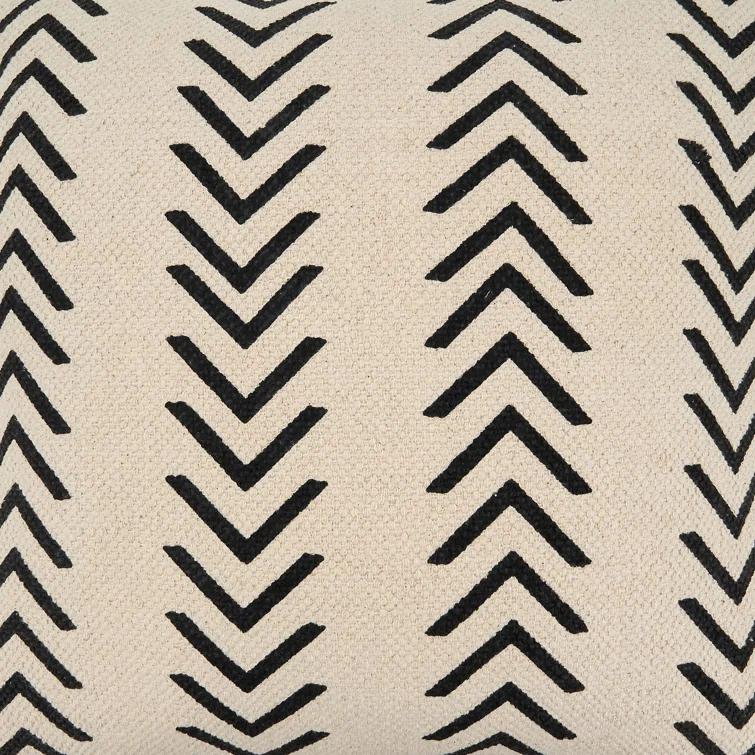Saro Adah Collection Geometric Cotton Throw Pillow