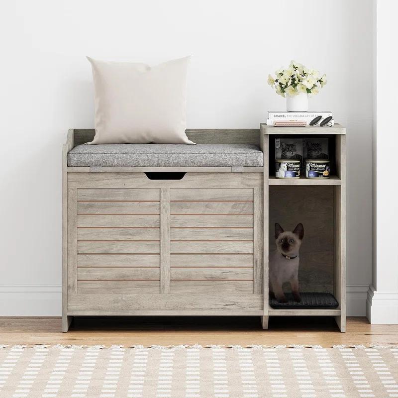 Archie & Oscar™ Cat Litter Box Enclosure Furniture, Cat Washroom Hidden Furniture