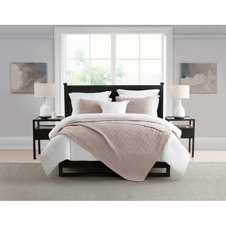 Swift Home Ultra Soft Crinkle Washed Microfiber 3-Piece Quilt Set