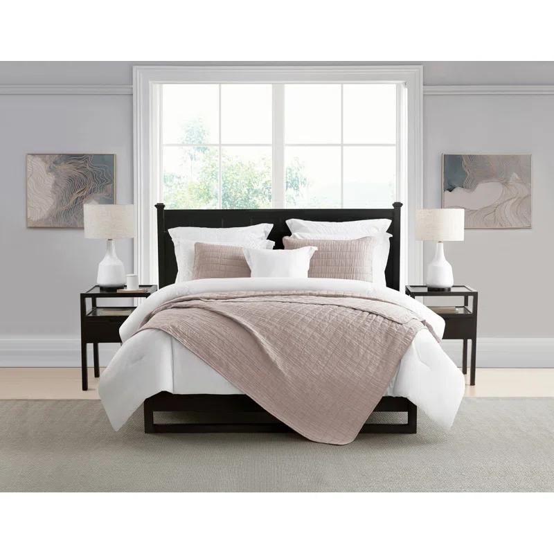 Swift Home Ultra Soft Crinkle Washed Microfiber 3-Piece Quilt Set
