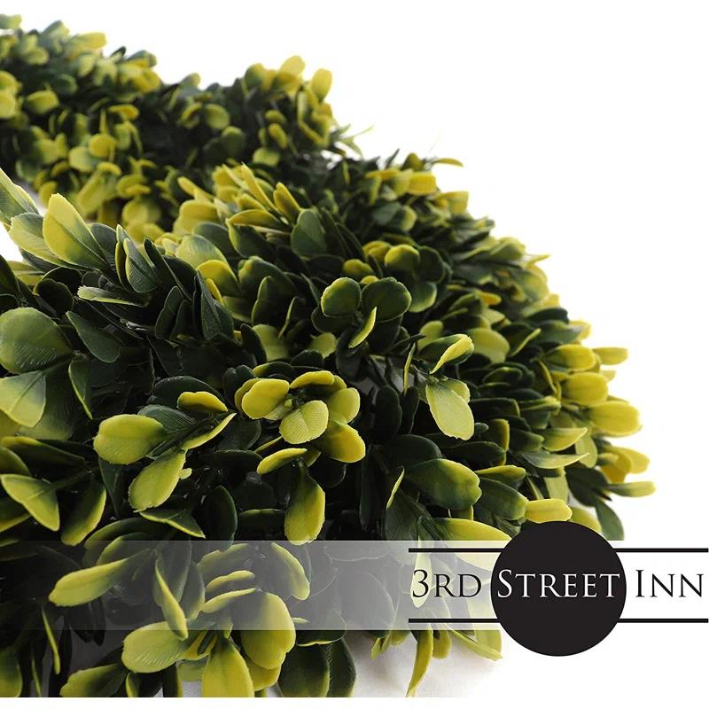 3rd Street Inn Faux Boxwood Wreath (Set of 2)