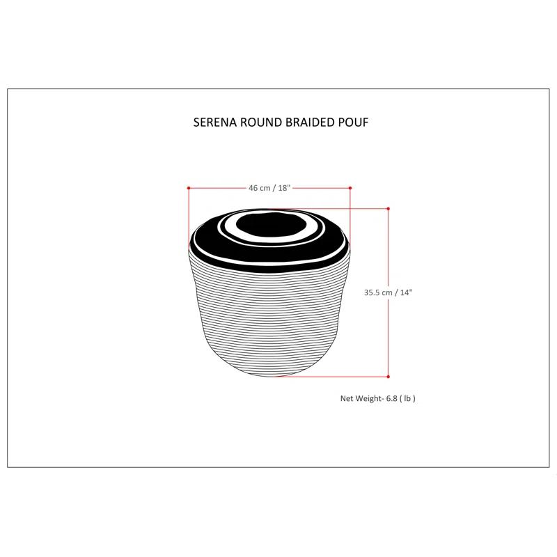 Simpli Home Serena Upholstered Pouf