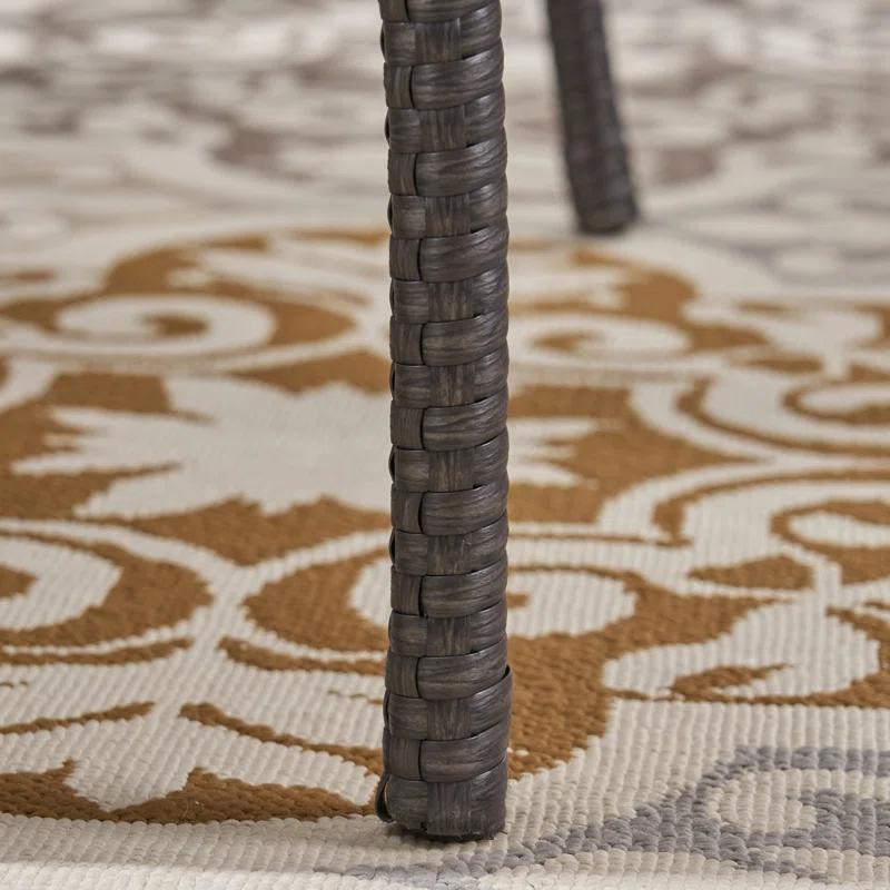 Williston Forge Rhinehart 6 - Person Acacia Wicker Patio Dining Set with Rectangular Table , Cushions Included