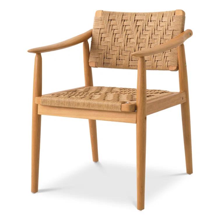 Eichholtz Coral Bay Polyethylene (PE) Wicker Wicker Outdoor Dining Armchair