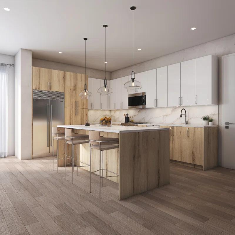 Cambridge Ready to assemble Light Oak Pantry Kitchen Cabinet (24 in. D)