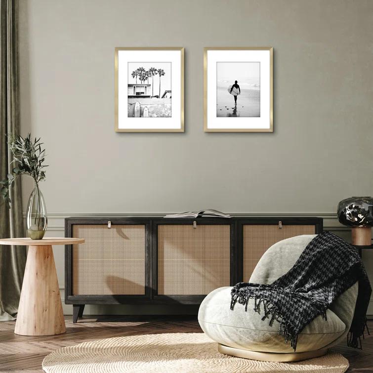 Americanflat Americanflat Picture Frame - Set of 2 - Frame with Mat - Polished Plexiglass
