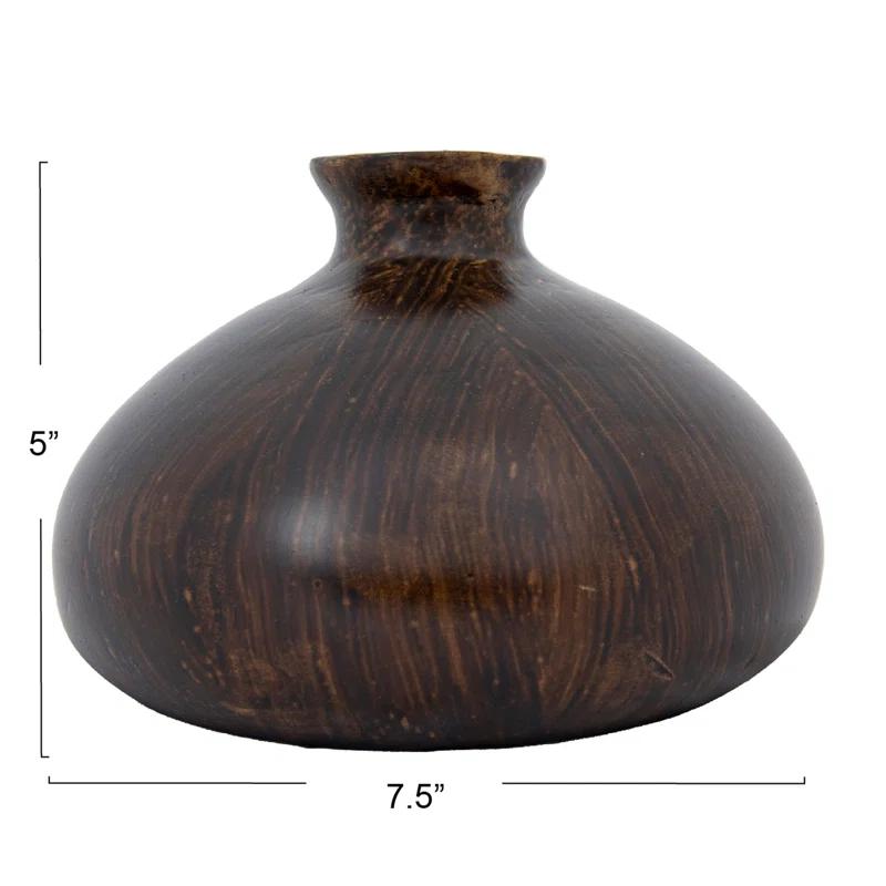 Rodiguez 5.5'' Solid Wood Table Vase