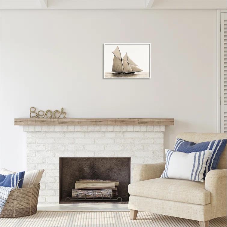 Stupell Industries Az-988-Framed " Vintage Sailboat Photography " by Graffi*Tee Studios