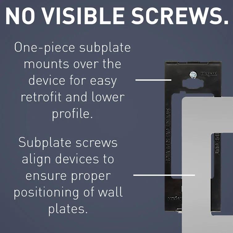 Legrand Radiant 3-Gang Decorator Rocker Screwless Wall Plate