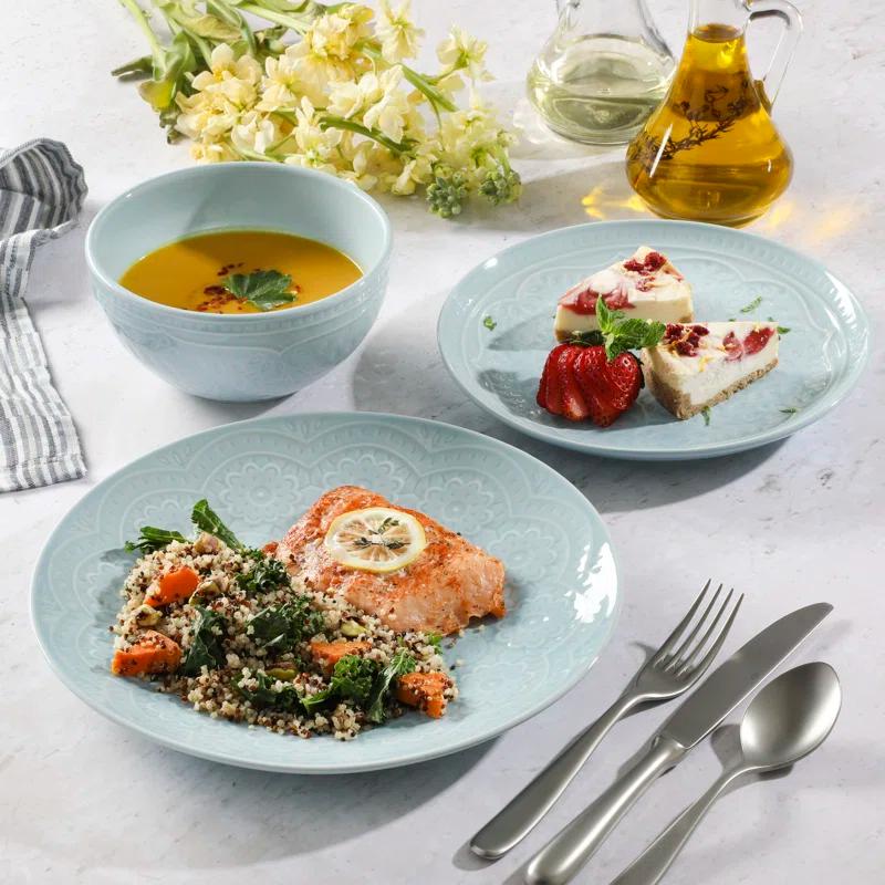 Gibson Alemany 18 Piece Dinnerware Set, Service for 6